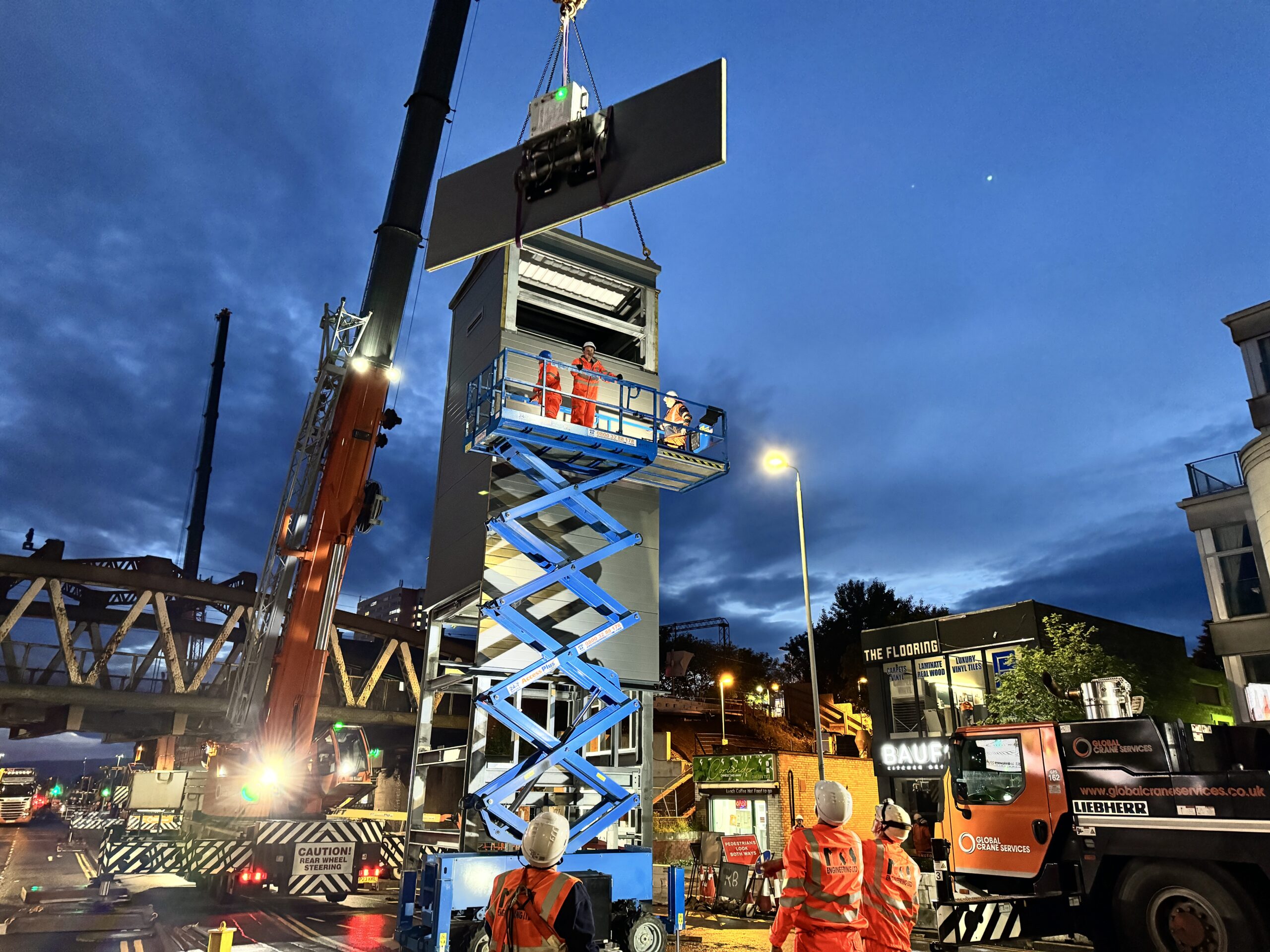 Lift towers successfully installed at Anniesland station - Story ...