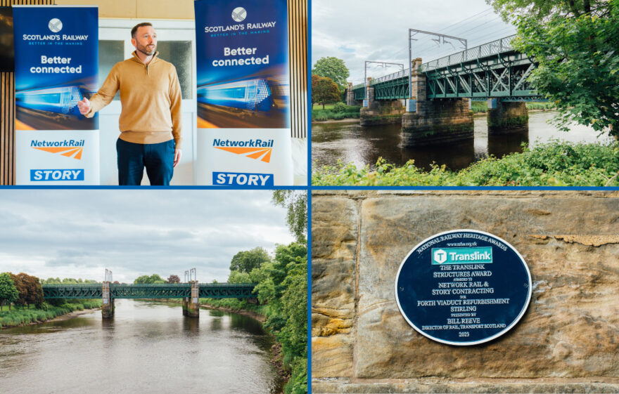 Story celebrates unveiling of National Railway Heritage Awards plaque at Forth Viaduct, Stirling