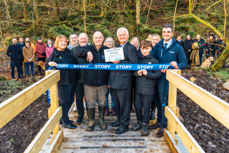 New Footbridge at Dundonald Castle Opens thanks to Story Contracting and Ayrshire Roads Alliance